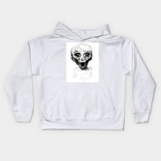 Large Screaming Mummified Child Kids Hoodie